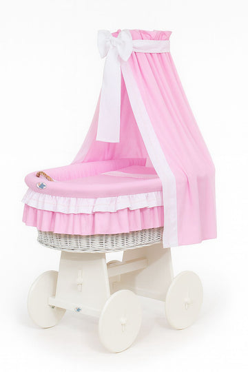 Wicker babybedje - mandje - handgemaakt en veilig met zacht beddengoed