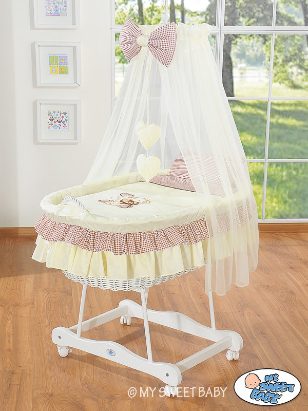 Wicker wiegje, babymandje, grootste ligoppervlak voor langdurig gebruik