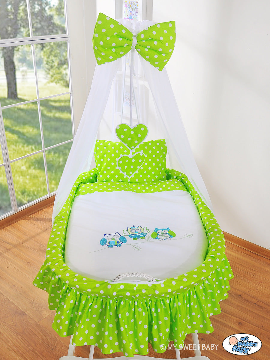4-delige bekledingsset - wiegbekleding - ademend katoen voor gevoelige babyhuid