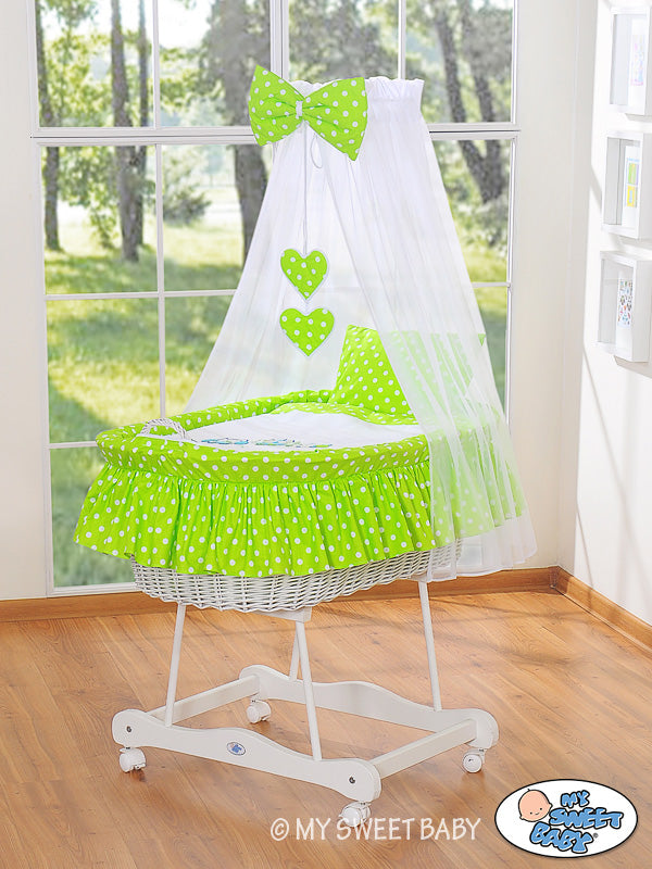 Wicker wiegje - babybed - groot ligoppervlak, anti-allergisch, natuurlijke materialen
