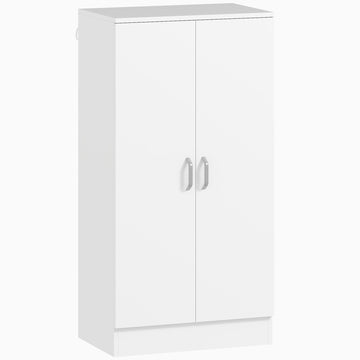 Schoenenkast voor 14 paar - verstelbare planken | Kleur: Wit | Afmetingen: 55x35x108 cm