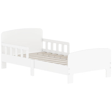 Kinderbed met veiligheidshekken | Kleur: Wit | Afmetingen: 74,2x143,5x54 cm