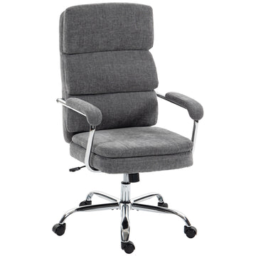 Ergonomische bureaustoel voor thuiskantoor | Kleur: Grijs | Afmetingen: 65x72,5x118 cm