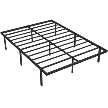Metalen bed 140x200 cm met opbergruimte | Kleur: Zwart | Afmetingen: 141x200.5x35.5 cm