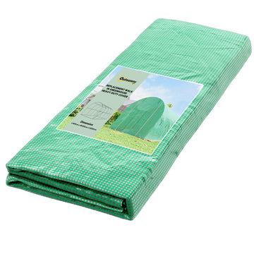 Kasfolie 4x2 m met deur en 8 ramen | Kleur: Groen | Afmetingen: 200x400x200 cm