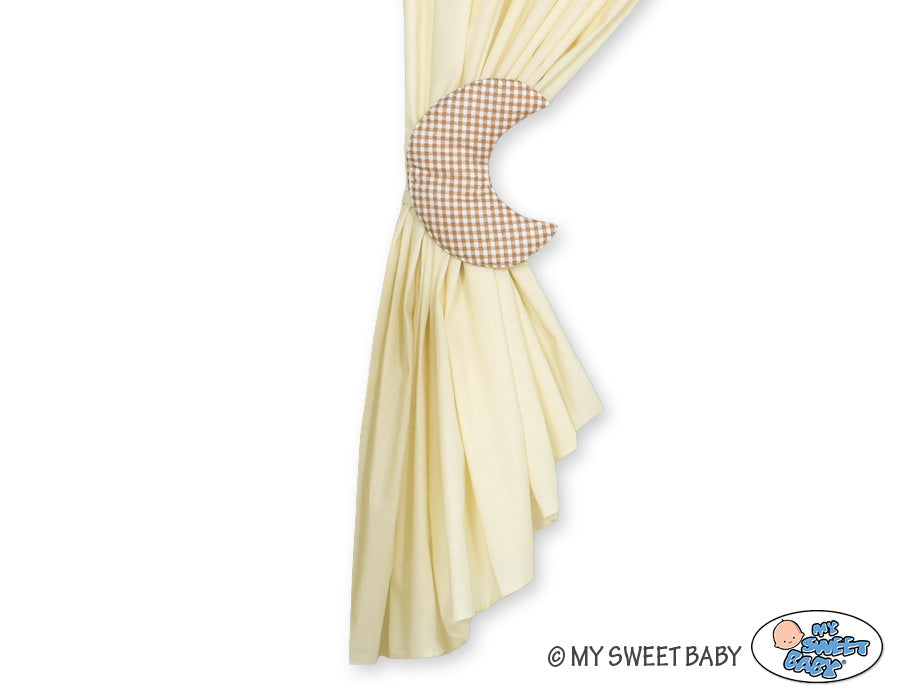 Gardiner till babyrum, fönsterskydd, set om 2 med bomull och tvättbara för en varm atmosfär