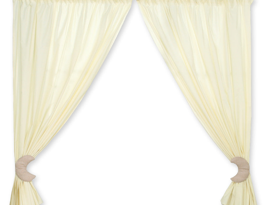 Gordijnen voor Babykamer, raambekleding, set van 2 met katoen en wasbaar voor warme sfeer