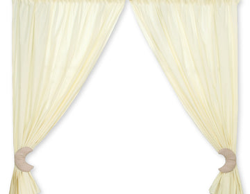 Gordijnen voor Babykamer, raambekleding, set van 2 met katoen en wasbaar voor warme sfeer