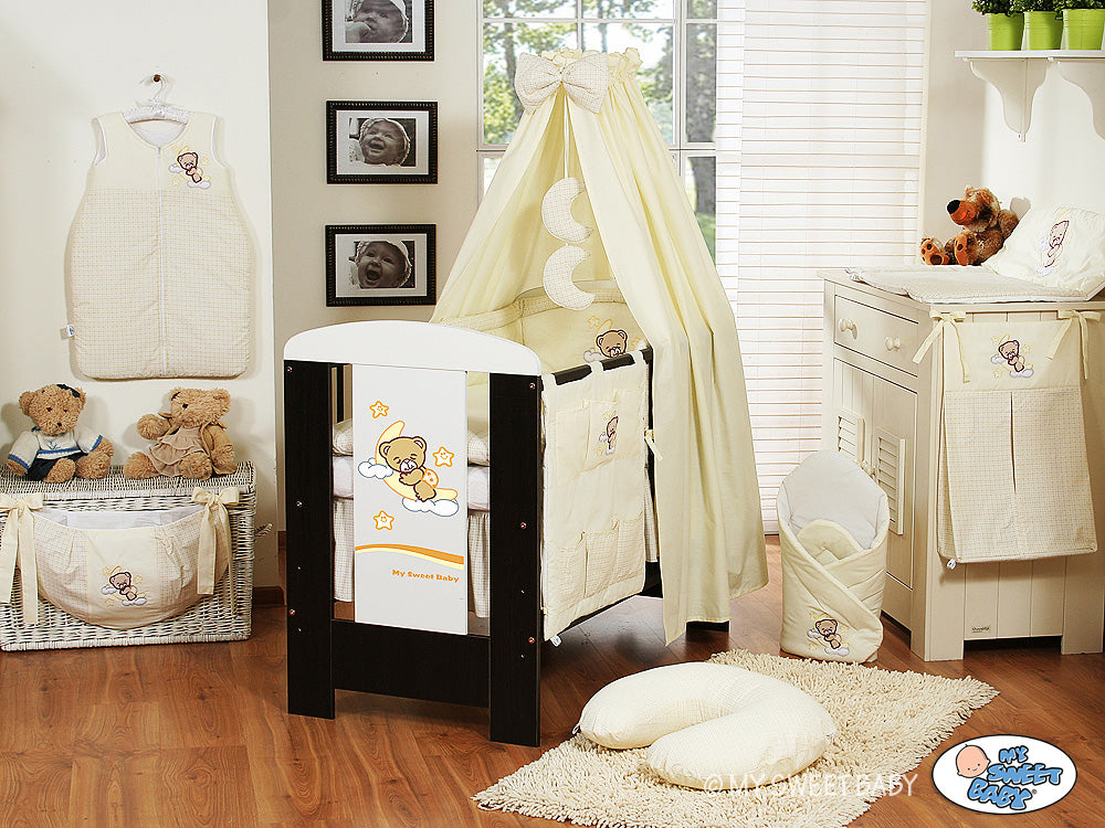 Tygbaldakin, tyg, skyddar mot ljus och drag - 100% bomull, krämfärgad, 160x250 cm