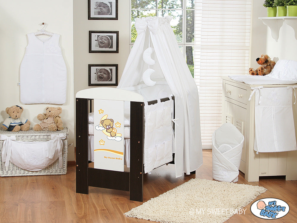 Tygbaldakin, sängdraperi, skyddar mot ljus och drag - 100 % bomull i elegant stil