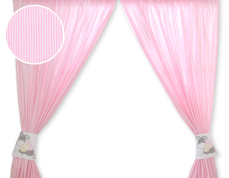 Set med 2 gardiner till babyrummet - barngardiner - 100 % bomull, tvättbara och slitstarka