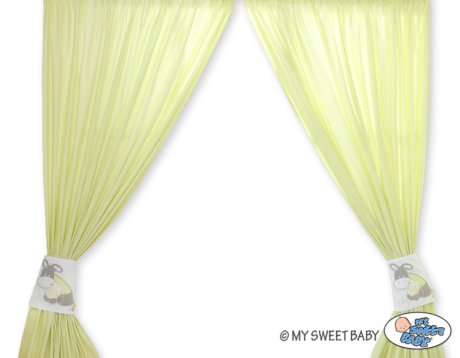 Gardiner till babyrum, barngardiner, snygga och mysiga - 100% bomull, tvättbara, Donkey Luca