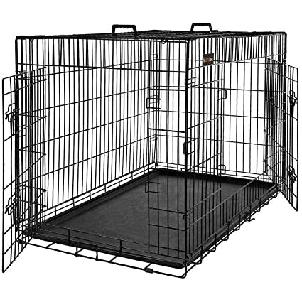 Hondenbench - hondenkooi - 2 deuren - 92,5 x 57,5 x 64 cm