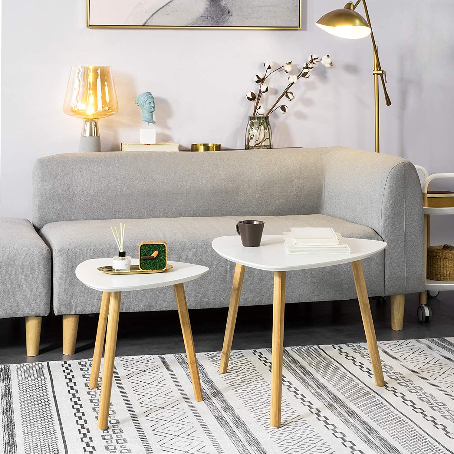 Nesting Tables - Set van 2 bijzettafels - Woonkamertafels Koffietafels