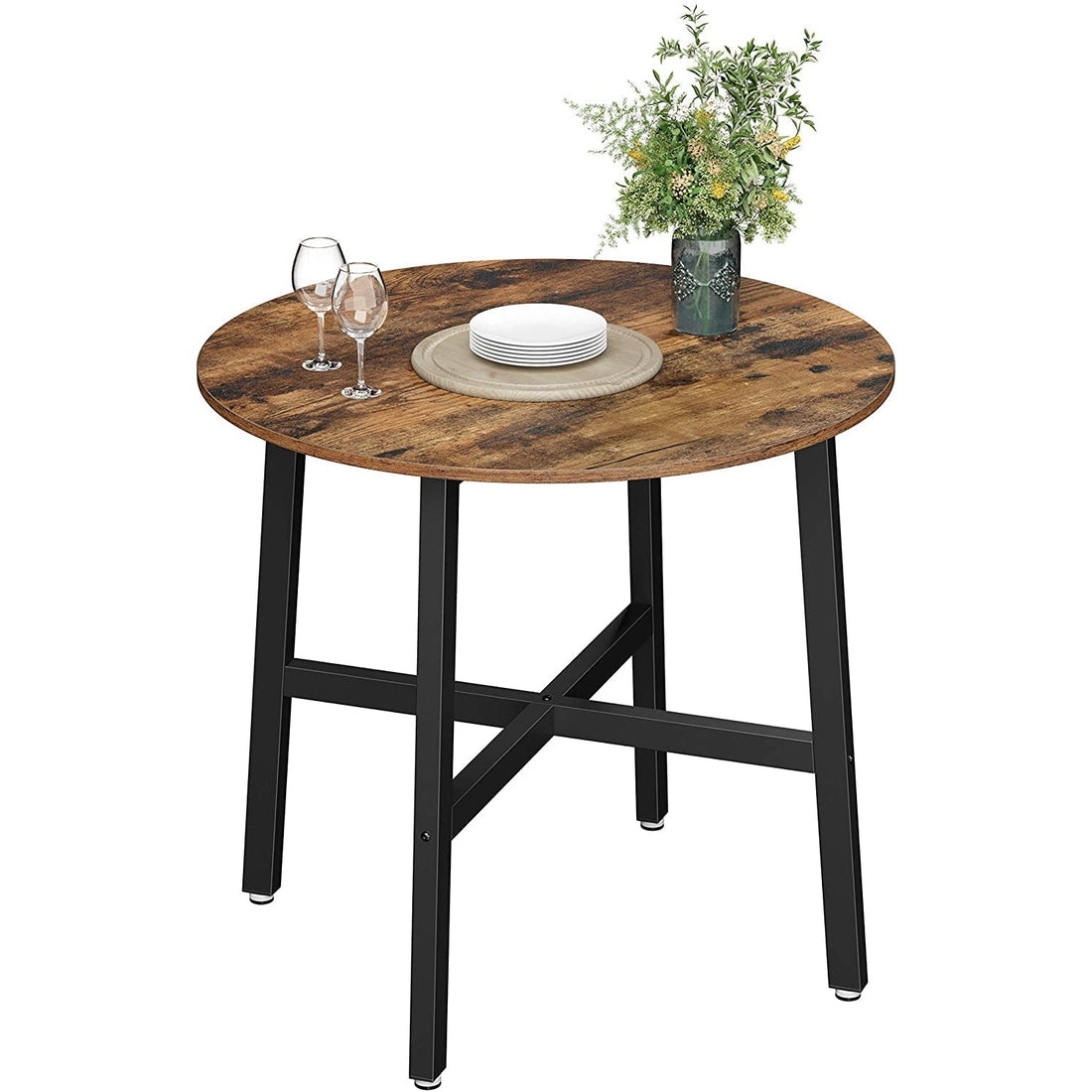 Kleine eettafel - keukentafel - industrieel - 80 x 80 x 75 cm