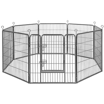 Puppyren voor kleine huisdieren - grijs - 80 x 80 cm per element