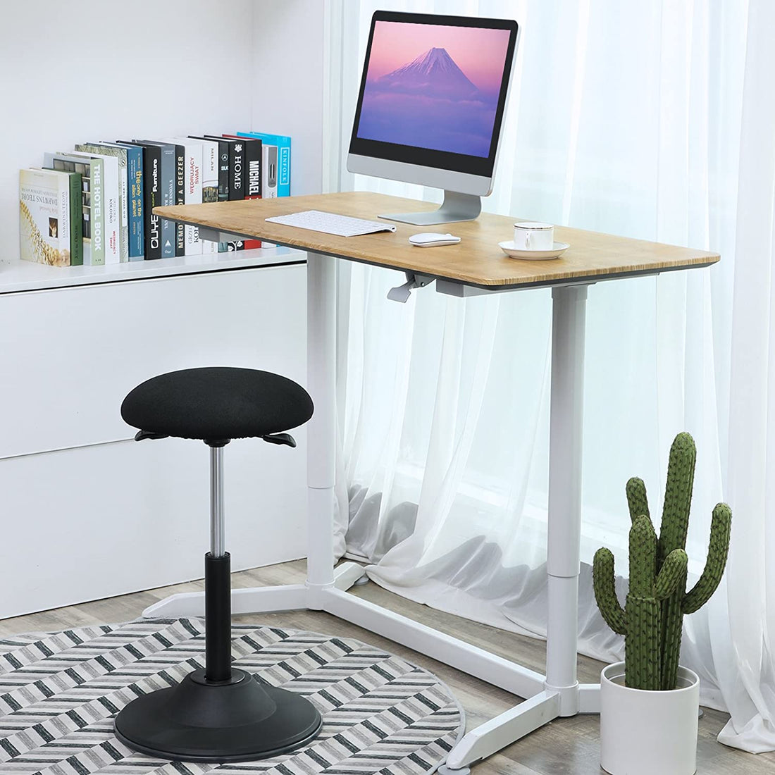 Werkkruk - In hoogte verstelbaar - Ergonomisch - Draaibaar - Antislip - Zwart