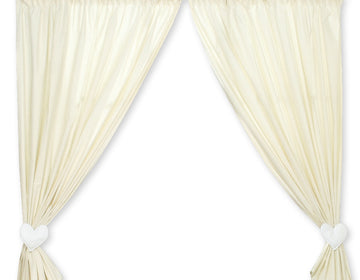 Set med 2 barnrumsgardiner - barngardiner - 100 % bomull, tvättbara