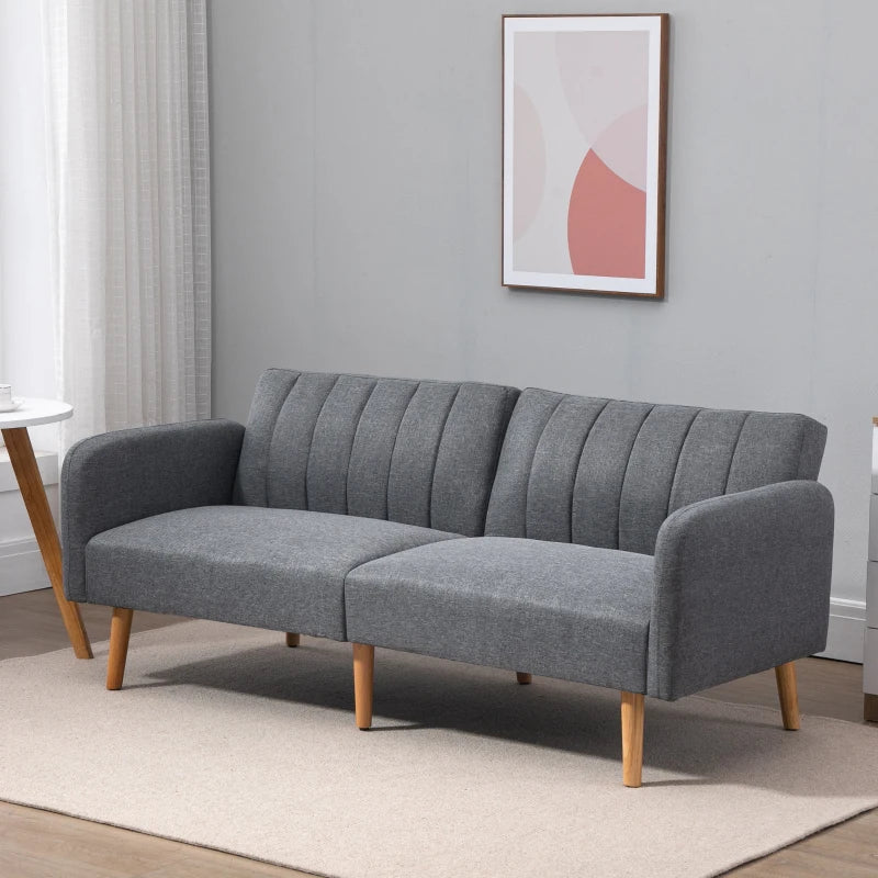 Slaapbank - 2-in-1 verstelbare sofa | Kleur: Grijs | Afmetingen: 173x75x73 cm