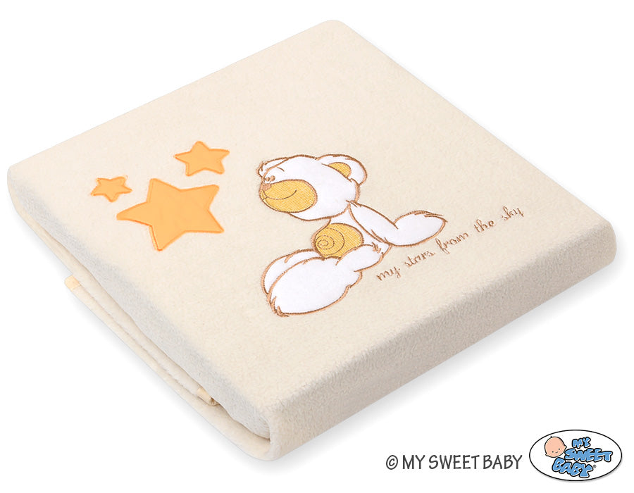 Polarfleece-babyfilt - mjuk omlottfilt - varm och bekväm för barnvagn och spjälsäng