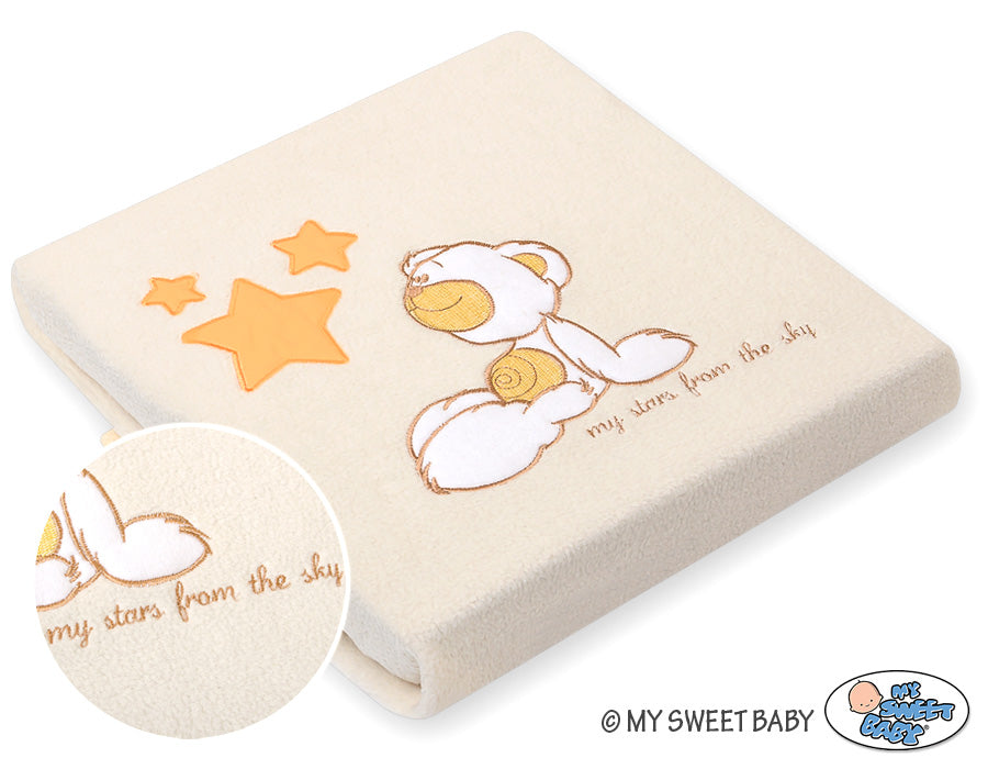 Polarfleece-babyfilt - mjuk omlottfilt - varm och bekväm för barnvagn och spjälsäng