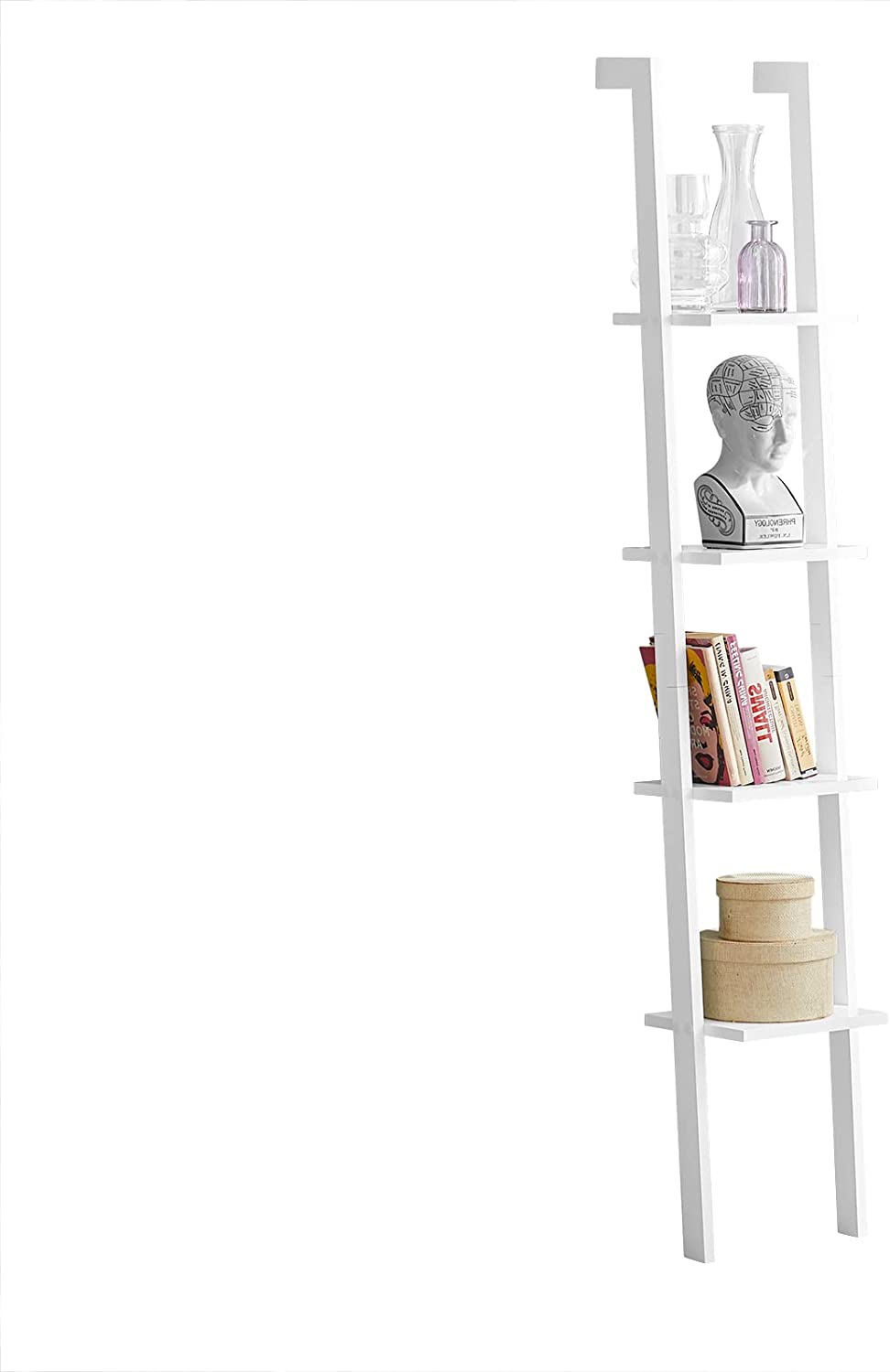 Moderne 4-laags ladderplank - Wandplank - Standplank - Boekenkast Opslag Display Plank