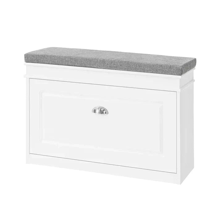 Gangschoen - Bench Shoe - Rack Shoe - Kast met Flip - lade en zitkussen, 75x24x51cm