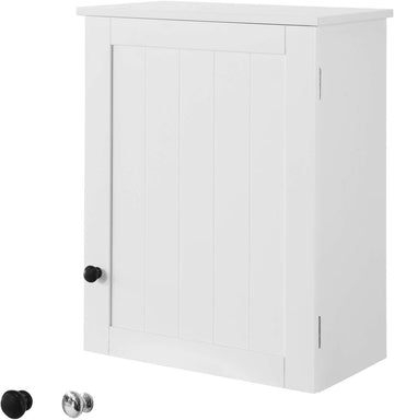 Witte Wandmontage - Badkamerkast met enkele deur - B40 x D23 x H52cm