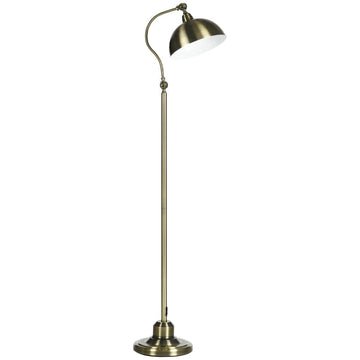 Vintage vloerlamp met draaibare arm | Kleur: Brons | Afmetingen: 25.5x42x152 cm