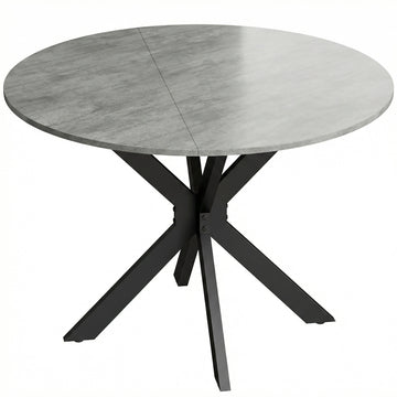 Ronde klaptafel voor 2-6 personen | Kleur: Grijs | Afmetingen: 110x110x76 cm