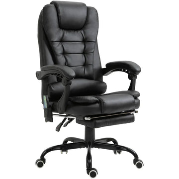 Massagebureaustoel - Ergonomische kantoorstoel | Kleur: Zwart | Afmetingen: 54x125x64 cm