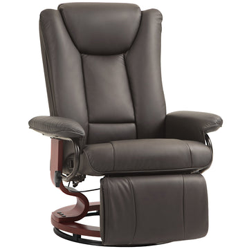 Relaxfauteuil met ligfunctie en draaivoet | Kleur: Bruin | Afmetingen: 78x88x103 cm