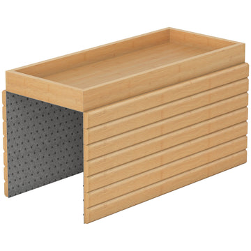Sofa-armleuning dienblad - Bamboe | Kleur: Bruin | Afmetingen: 33.5x45x3 cm