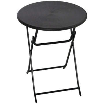 Inklapbare ronde tuintafel voor 2 personen | Kleur: Donkergrijs | Afmetingen: 60x60x73 cm