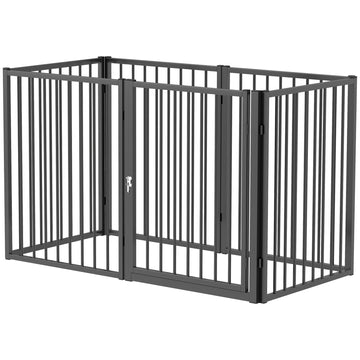 Puppyren voor honden - 6 panelen | Kleur: Zwart | Afmetingen: 1.3x60x76 cm