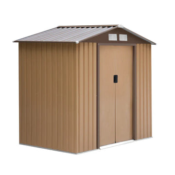 Metalen tuinschuur | Kleur: Antracietgrijs | Afmetingen: 130x213x185 cm