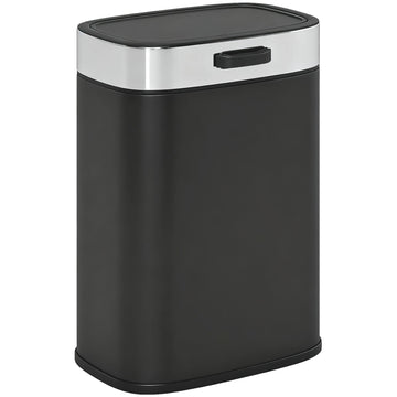 Keukenafvalbak 5 L - Zwart/Zilver | Kleur: Zwart, Zilver | Afmetingen: 19.5x21.5x30 cm