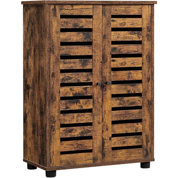 Badkamerkast met verstelbare planken - bewerkt hout - bruin - 60 x 30 x 82 cm