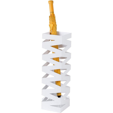 Paraplubak met lekbak en haken – 49 cm hoog – wit