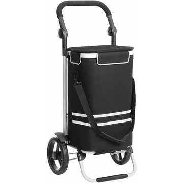 Opvouwbare boodschappentrolley met wielen en koeltas