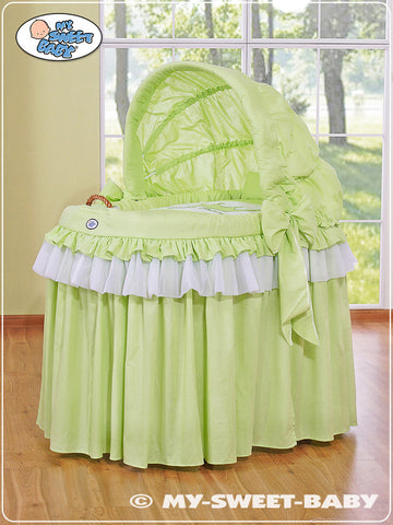 Vagga med korg - babysäng - handgjord, rymlig liggyta för en säker sovmiljö