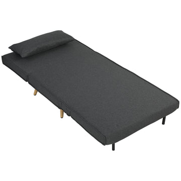 3-in-1 Slaapstoel - Opvouwbare Slaapfauteuil | Kleur: Grijs | Afmetingen: 94x78x80 cm