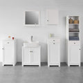Witte Wandmontage - Badkamerkast met enkele deur - B40 x D23 x H52cm