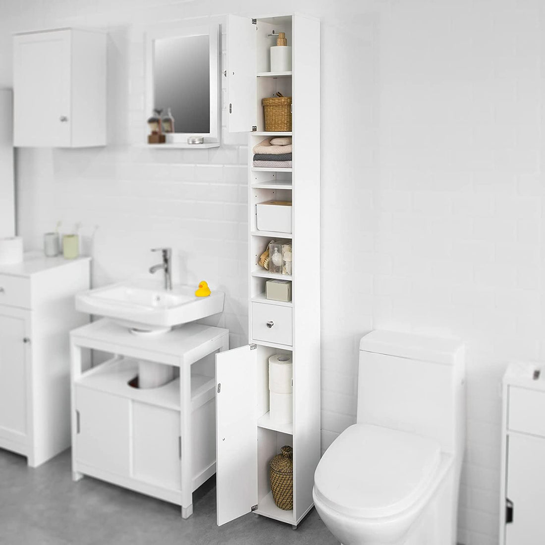 Badkamer Hoge Kast - Kast - Badkamerkast - Opbergkast