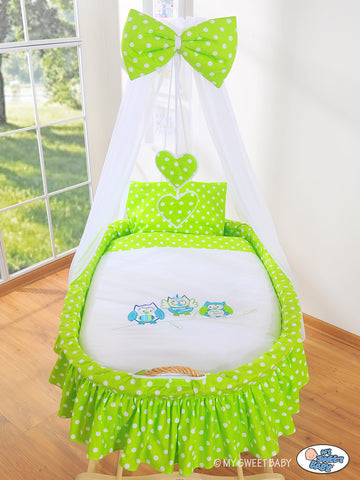 4-delige bekledingsset - wiegbekleding - ademend katoen voor gevoelige babyhuid