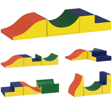 3-delige klim- en kruipset voor peuters | Kleur: Geel, groen | Afmetingen: 45.7x141x20.1 cm