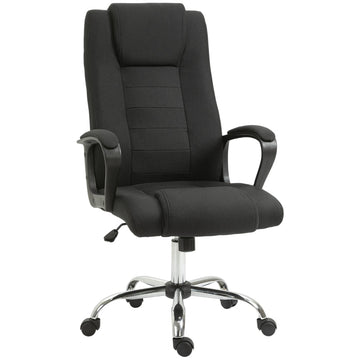 Ergonomische bureaustoel met schommelfunctie | Kleur: Zwart | Afmetingen: 62x62x110-119 cm