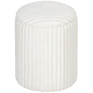 Opberghocker met omkeerbaar tafelblad en opbergruimte | Kleur: Wit | Afmetingen: 35x35x45 cm