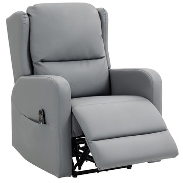 Elektrische massagestoel met voetensteun | Kleur: Grijs | Afmetingen: 77x89x107 cm