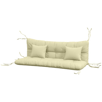 Kussenset voor 3-zits tuinschommel | Kleur: Bruin | Afmetingen: 150x50x10 cm